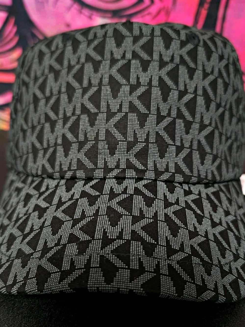 Michael Kors Black/Gray MK Logo Baseball Cap